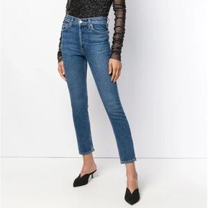 RE/DONE High Rise Ankle Crop Jeans